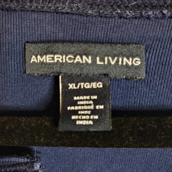 American Living Blue and White Tie Dye Dress - Picture 3 of 7